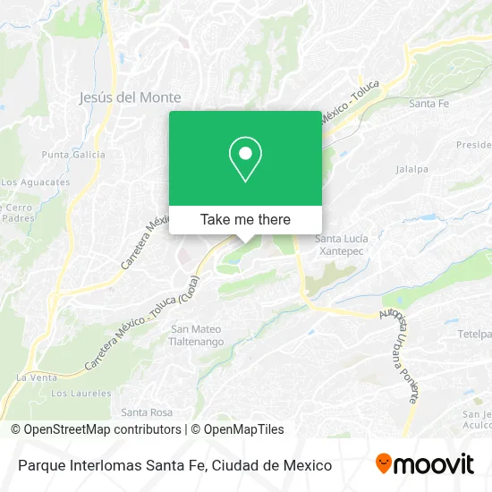 Parque Interlomas Santa Fe map