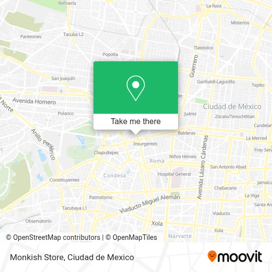 Monkish Store map