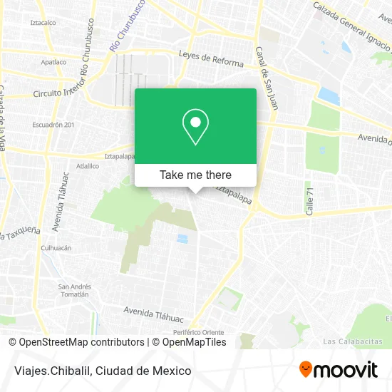 Viajes.Chibalil map