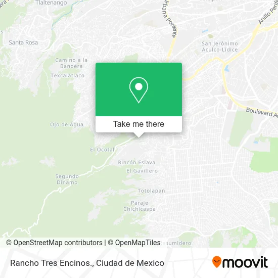 Rancho Tres Encinos. map