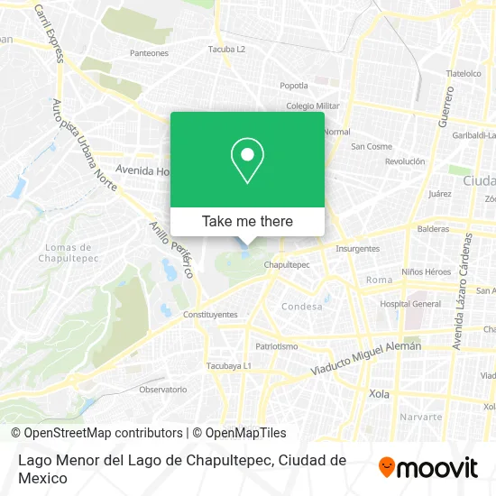 Lago Menor del Lago de Chapultepec map