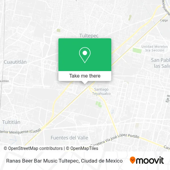 Ranas Beer Bar Music Tultepec map