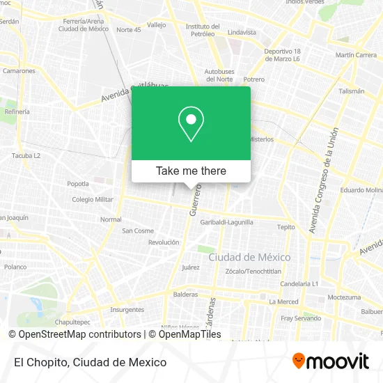 El Chopito map