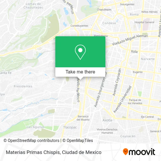 Materias Primas Chispis map