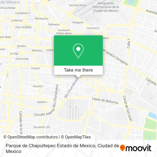 Parque de Chapultepec Estado de Mexico map