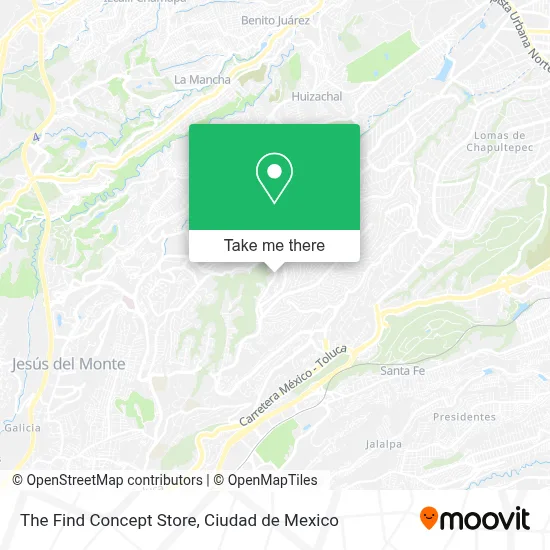 The Find Concept Store map