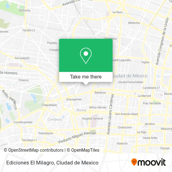 Ediciones El Milagro map