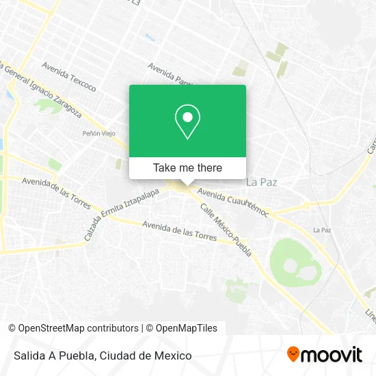 Salida A Puebla map