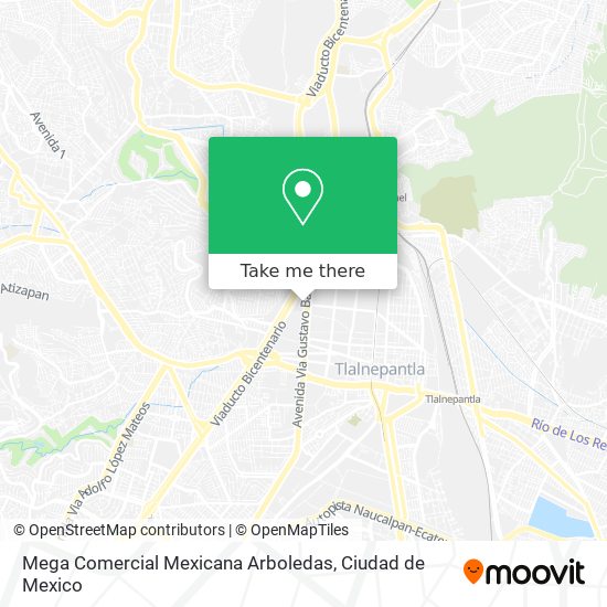 Mega Comercial Mexicana Arboledas map