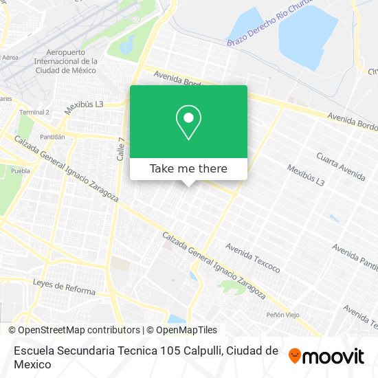 Escuela Secundaria Tecnica 105 Calpulli map