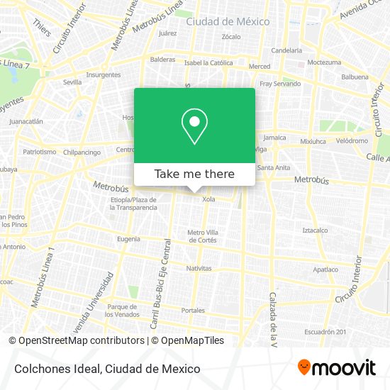 Colchones Ideal map