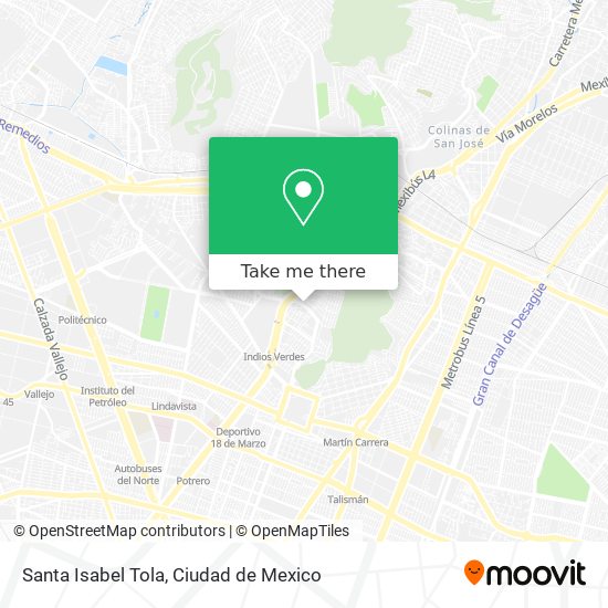 Santa Isabel Tola map