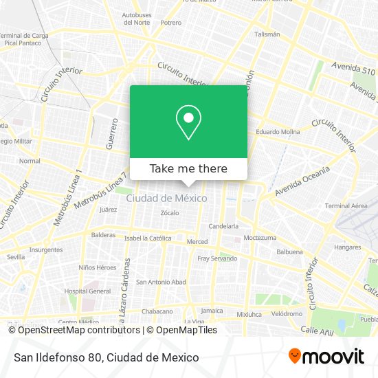 San Ildefonso 80 map