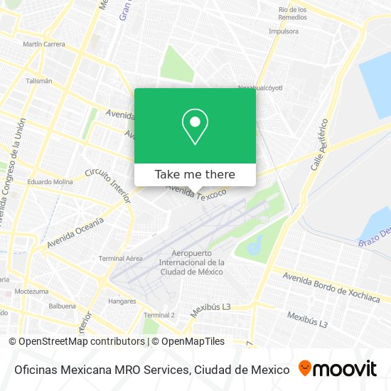 Oficinas Mexicana MRO Services map