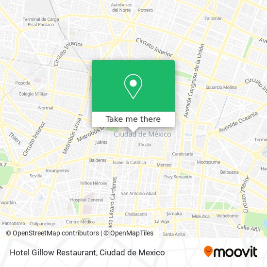 Mapa de Hotel Gillow Restaurant