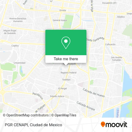 Mapa de PGR CENAPI