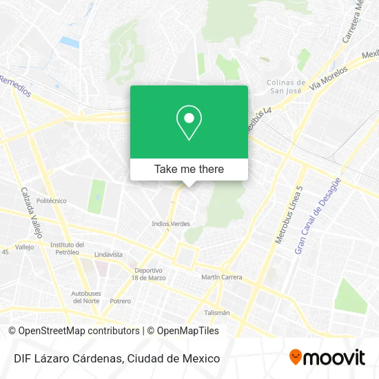 DIF Lázaro Cárdenas map