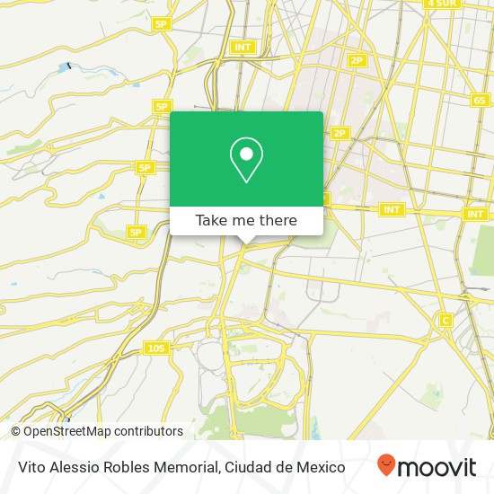 Vito Alessio Robles Memorial map