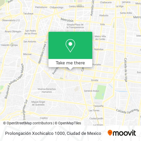 Mapa de Prolongación Xochicalco 1000