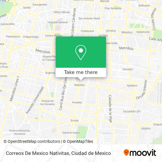Correos De Mexico Nativitas map