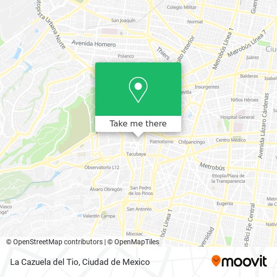 La Cazuela del Tio map