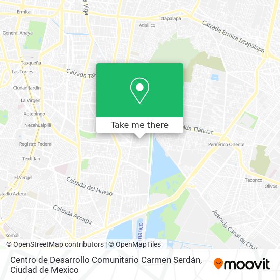 Mapa de Centro de Desarrollo Comunitario Carmen Serdán