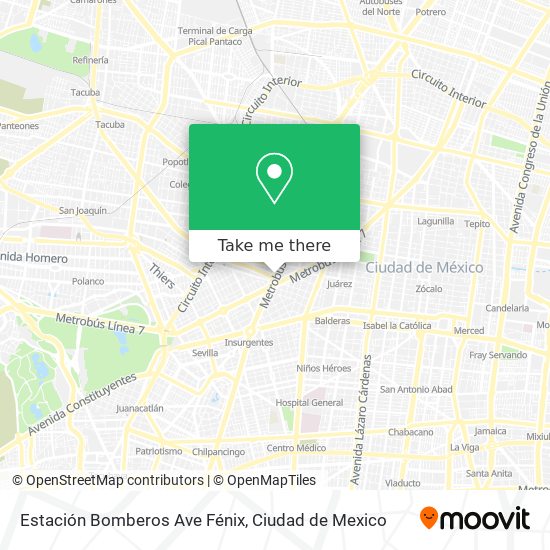 Mapa de Estación Bomberos Ave Fénix