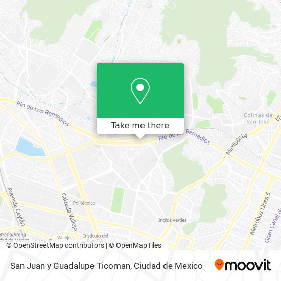 San Juan y Guadalupe Ticoman map