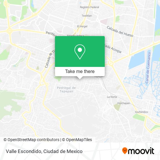 Mapa de Valle Escondido