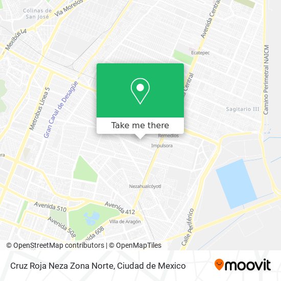 Cruz Roja Neza Zona Norte map
