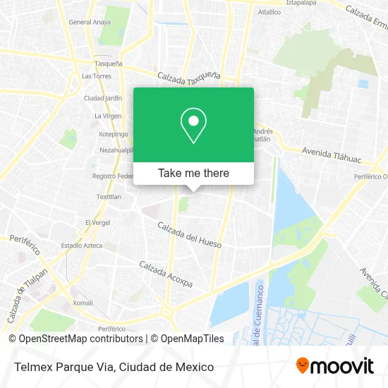 Telmex Parque Via map