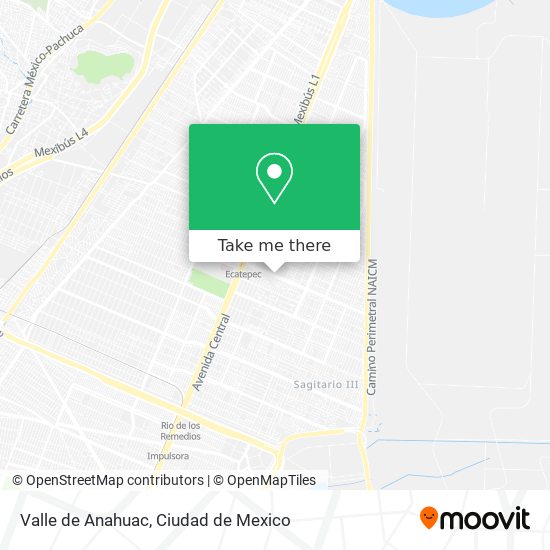 Mapa de Valle de Anahuac