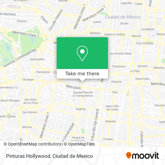 Pinturas Hollywood map