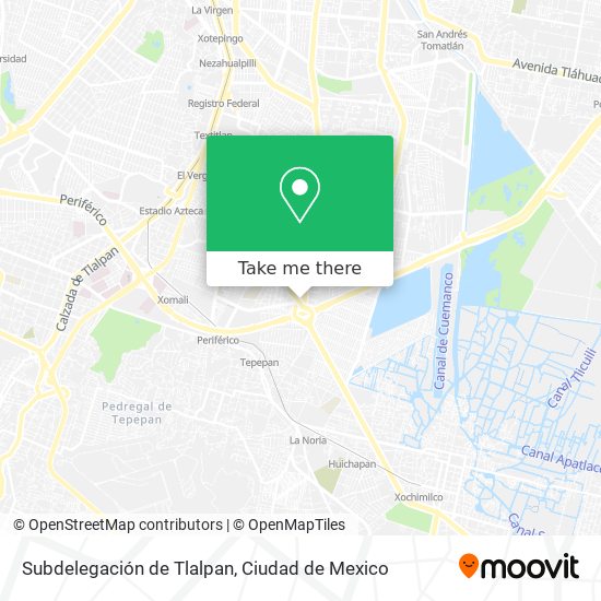 Subdelegación de Tlalpan map