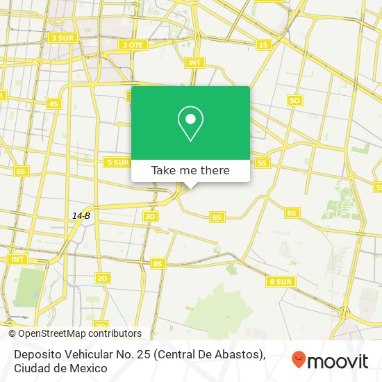 Deposito Vehicular No. 25 (Central De Abastos) map