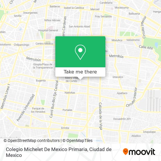 Colegio Michelet De Mexico Primaria map