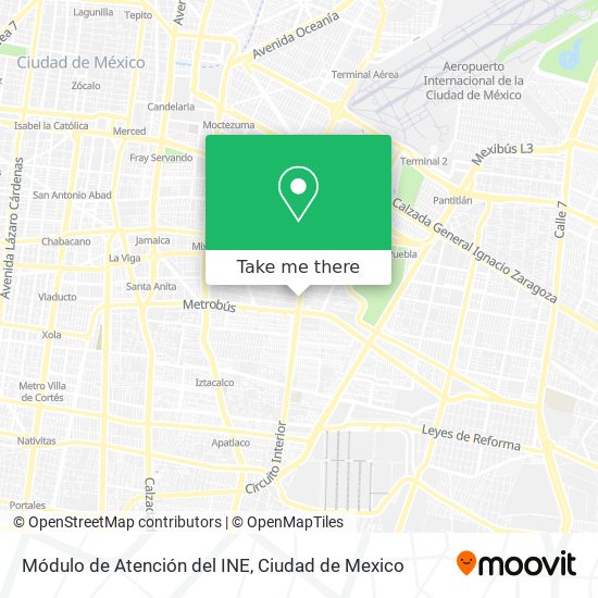 Módulo de Atención del INE map