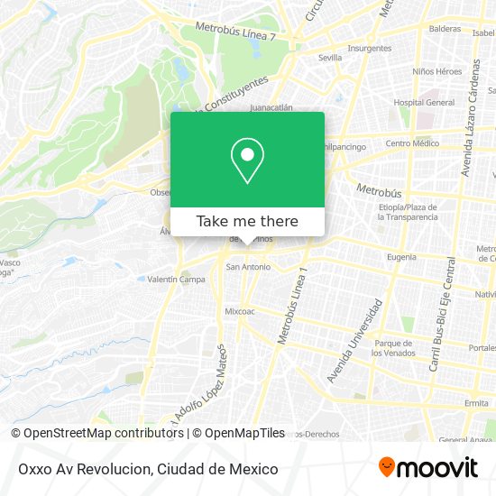 Mapa de Oxxo Av Revolucion