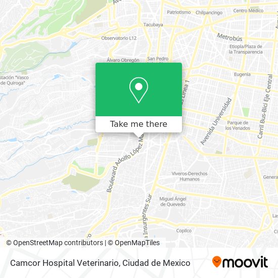 Camcor Hospital Veterinario map