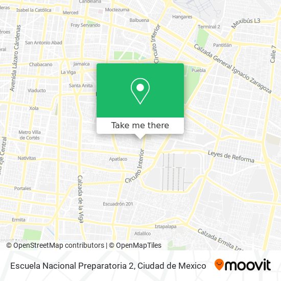 Mapa de Escuela Nacional Preparatoria 2