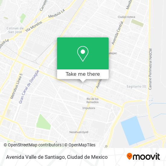 Avenida Valle de Santiago map