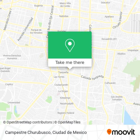 Campestre Churubusco map