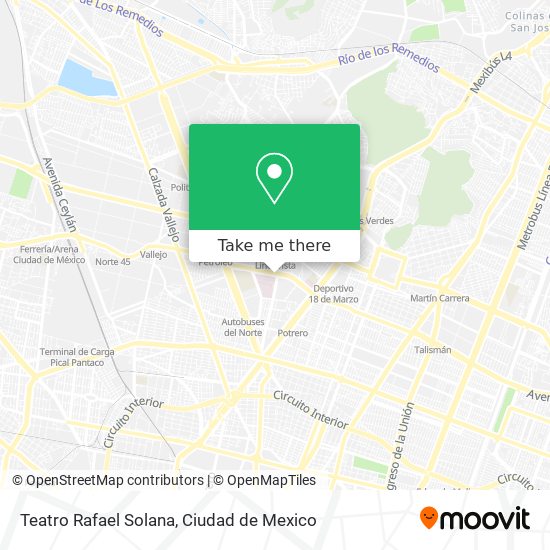 Mapa de Teatro Rafael Solana