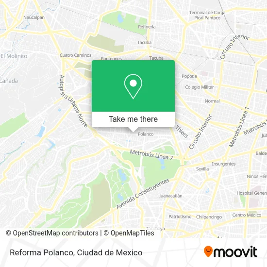 Reforma Polanco map