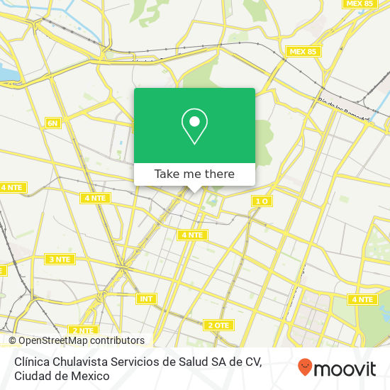 Clínica Chulavista Servicios de Salud SA de CV map