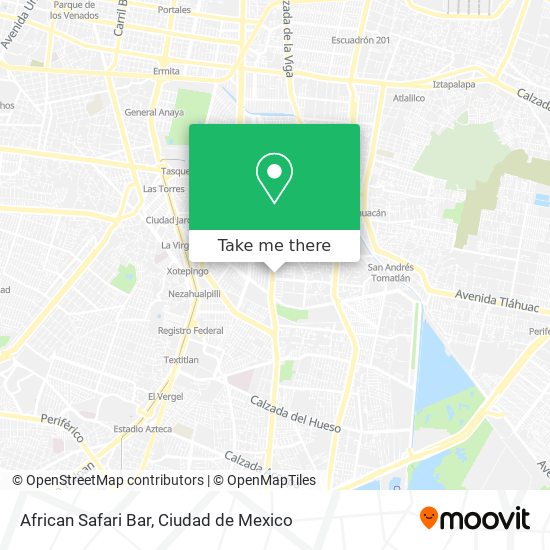 African Safari Bar map