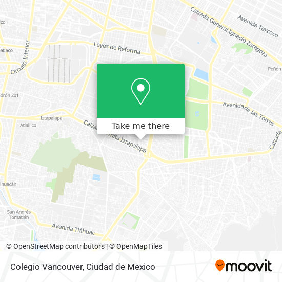 Colegio Vancouver map
