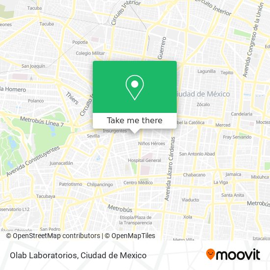 Mapa de Olab Laboratorios