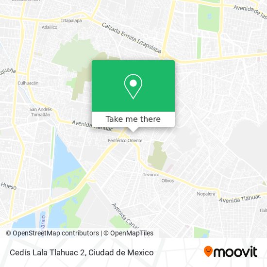 Cedís Lala Tlahuac 2 map