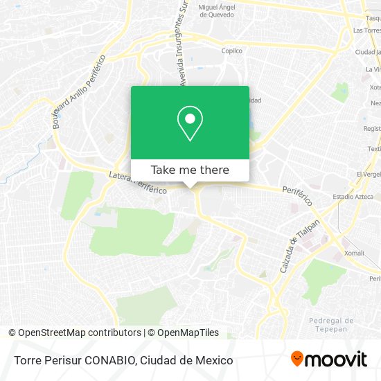 Torre Perisur CONABIO map